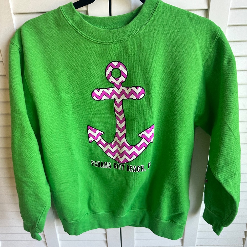 Youth Panama City Beach Chevron Anchor Sweatshirt